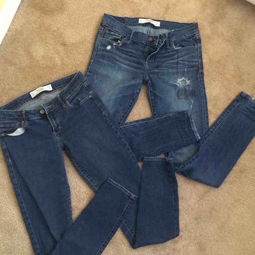 Two pairs of Abercrombie Fitch jeans